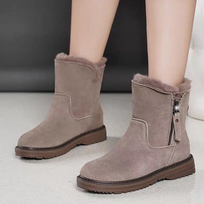 Velvet Cotton-Padded Shoes for Ladies