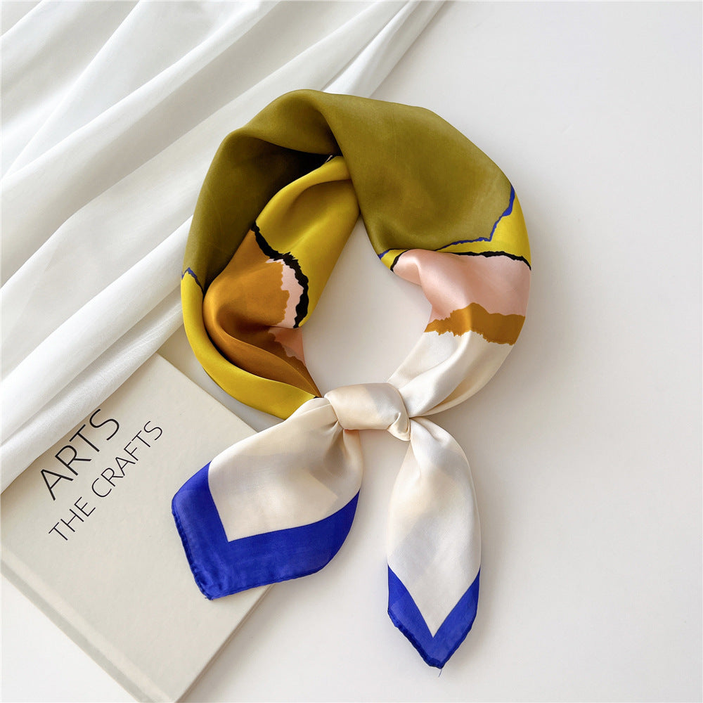 Stylish French Silk Scarf for All Seasons (70cm)