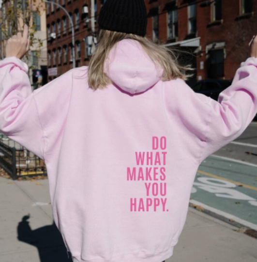 Happy Print Sport Hoodie