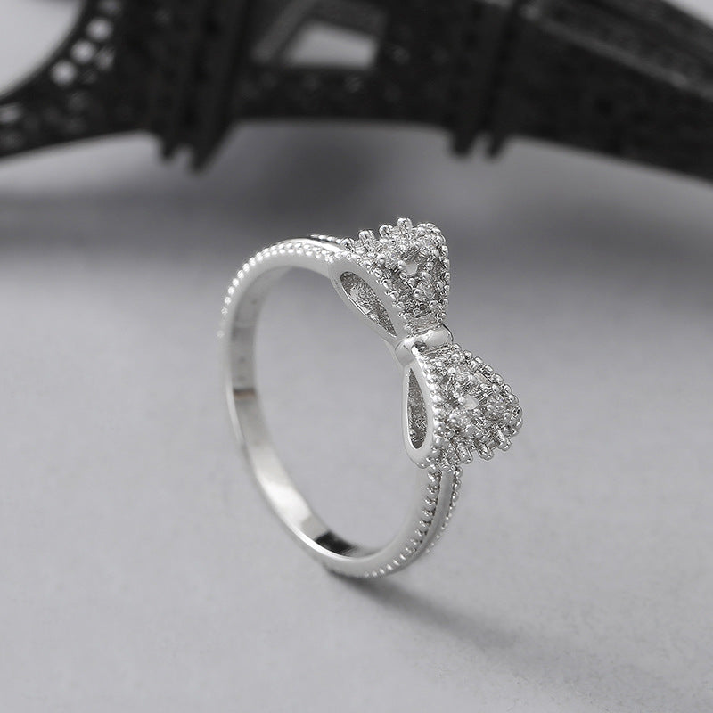 Chic Versatile Bowknot Ring for Women, Simple Style