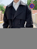Men's Medium Length Double Breasted Trench Coat