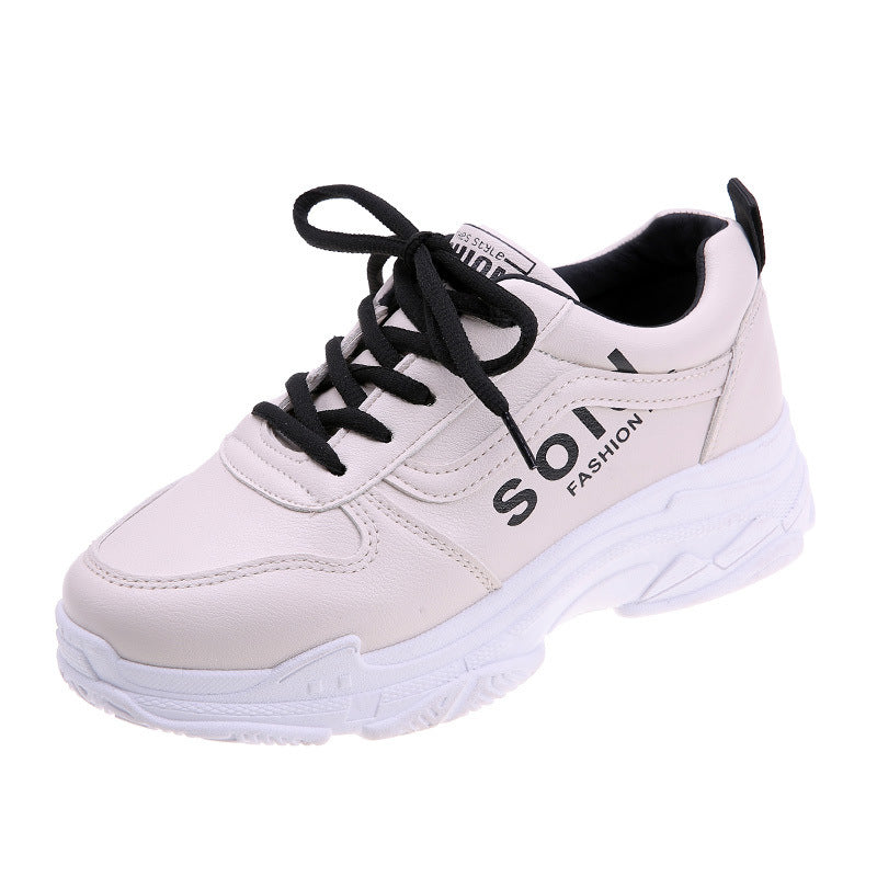 Women's Casual Thick-Soled Dad Sneakers (White)