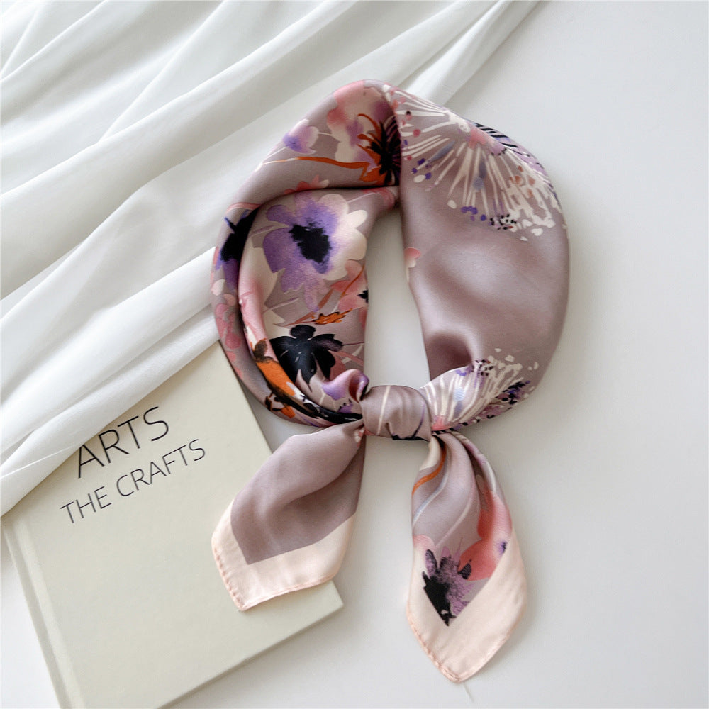 Stylish French Silk Scarf for All Seasons (70cm)