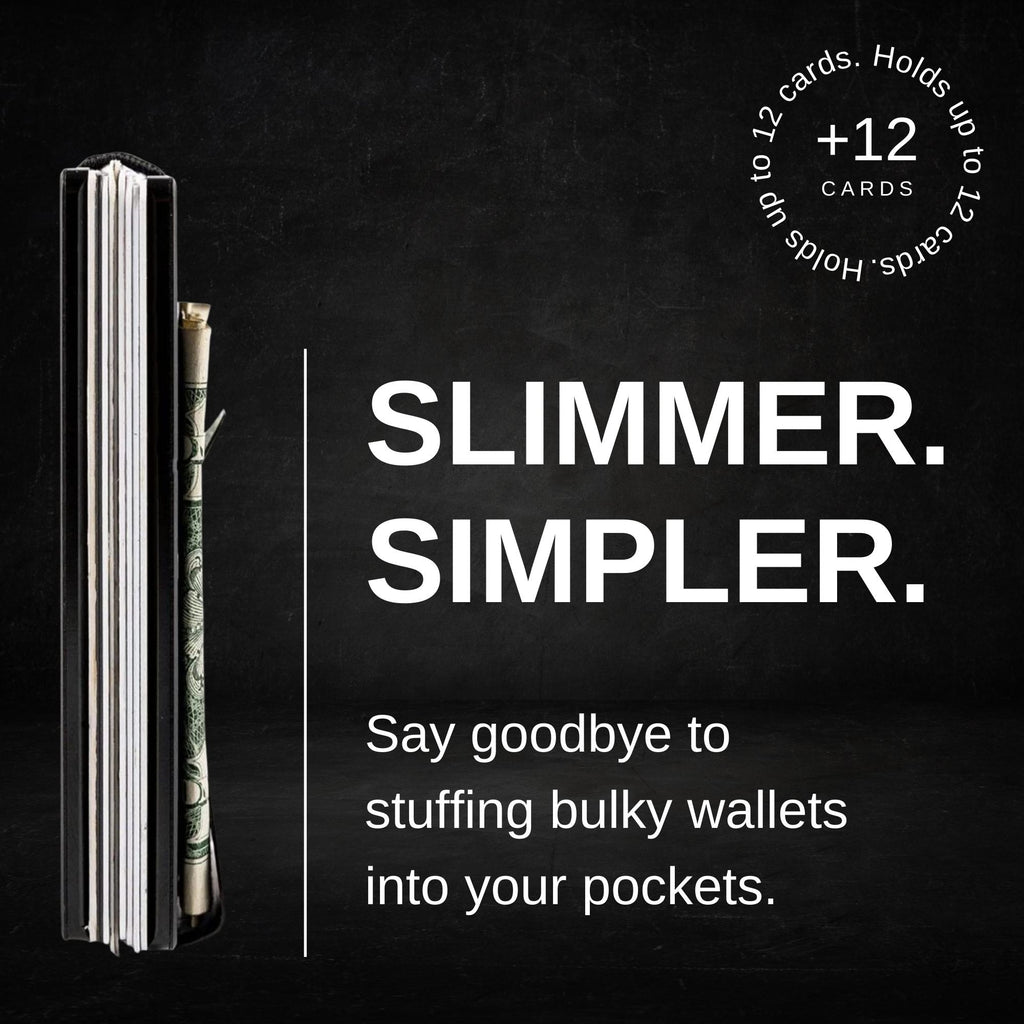 Carbon Fiber Minimalist Credit Card Holder & Money Clip Wallet for Men