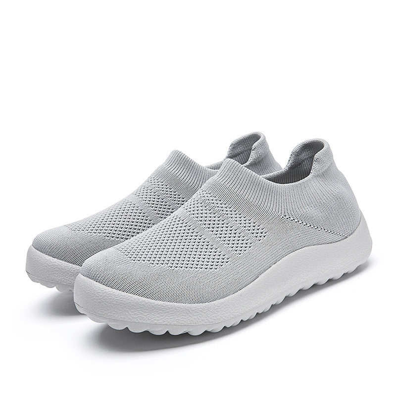 Men's and Women's Casual Flyknit Slip-On Sneakers