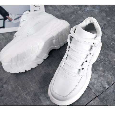 Baskets "Dad Shoes" tendance à semelle épaisse pour femme (blanches)