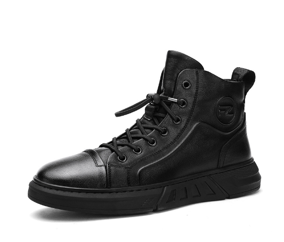 High-Top Men's Fashion Sneakers with Thick Soles