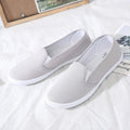 Women's Slip-On Low-Cut Canvas Sneakers (White)
