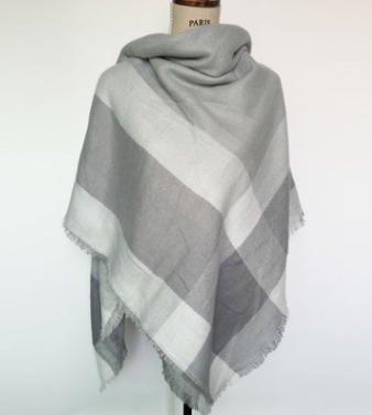 Autumn Women's Faux Cashmere Plaid Scarf & Shawl