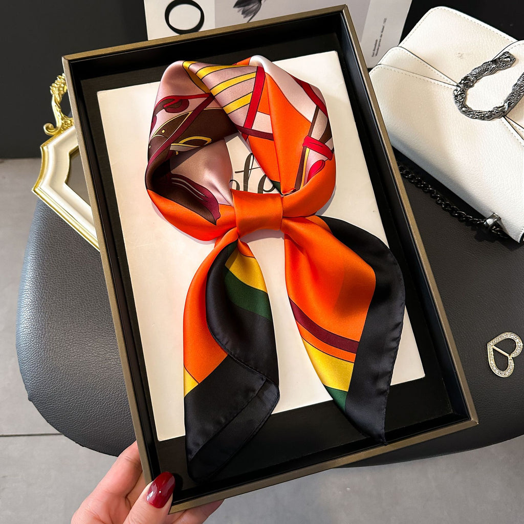 New Striped Silk Scarf - Stylish Professional Accessory