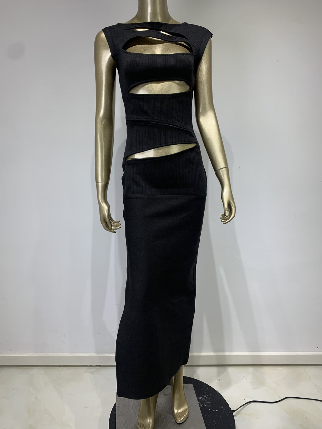 Women's Black Bandage Long Formal Banquet Dress