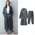 Thick Warm Flannel Bathrobe Home Service