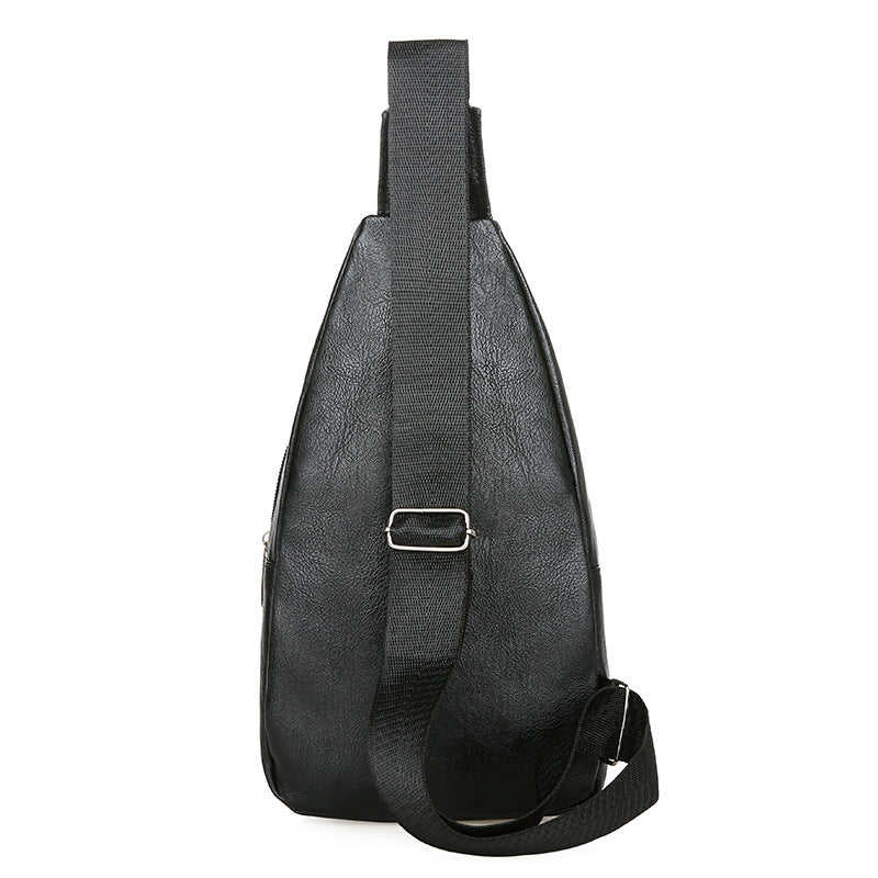 Men's PU Chest Bag - Versatile Large Capacity Sling Bag