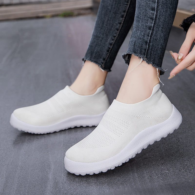 Men's and Women's Casual Flyknit Slip-On Sneakers
