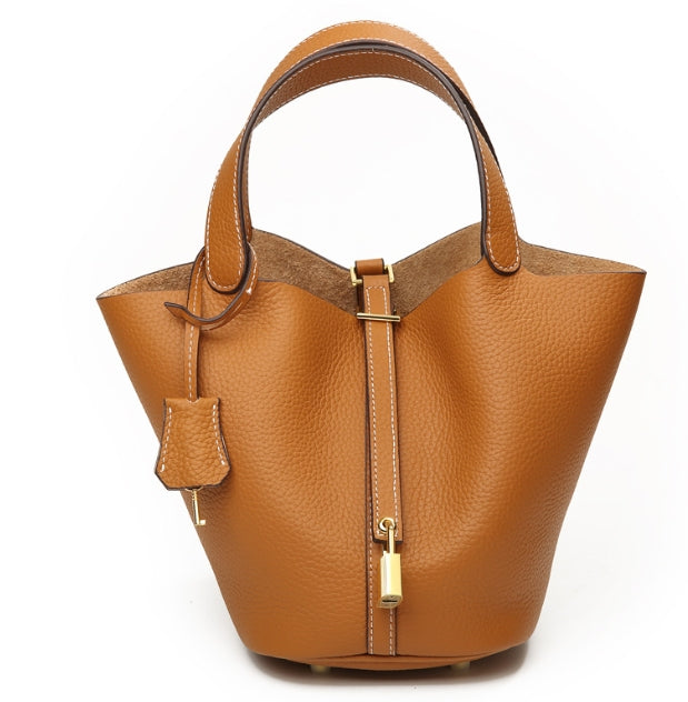 Litchi Texture Bucket Bag & Tote Bag Combo