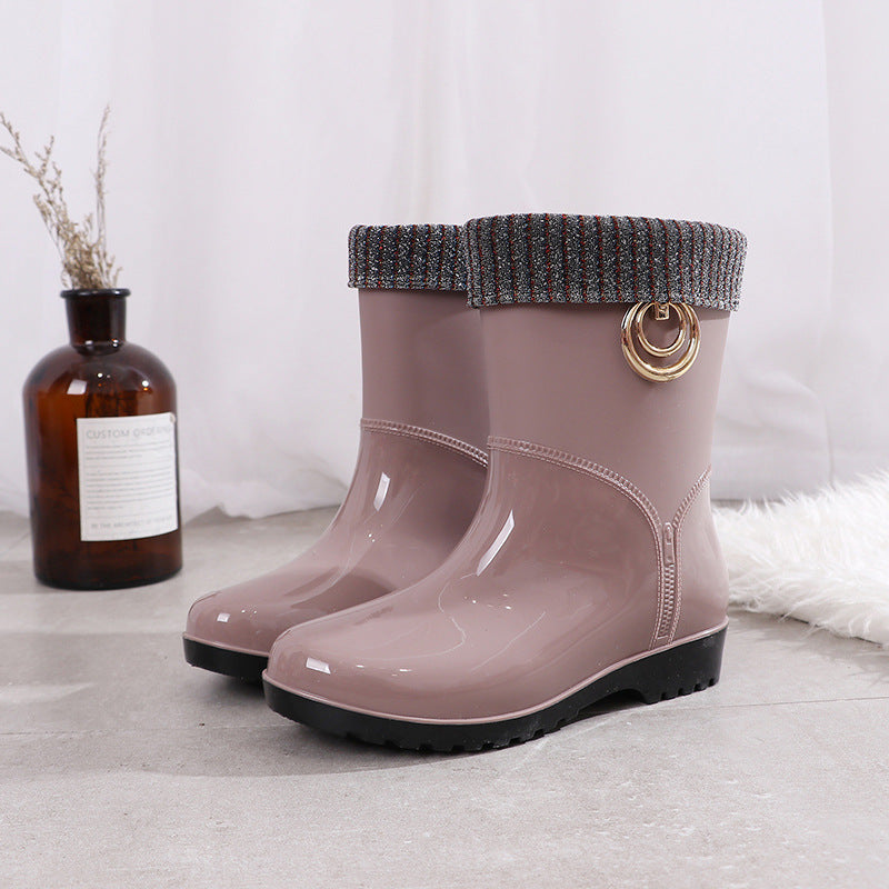Fashion Plus Waterproof Velvet Ladies' Shoes
