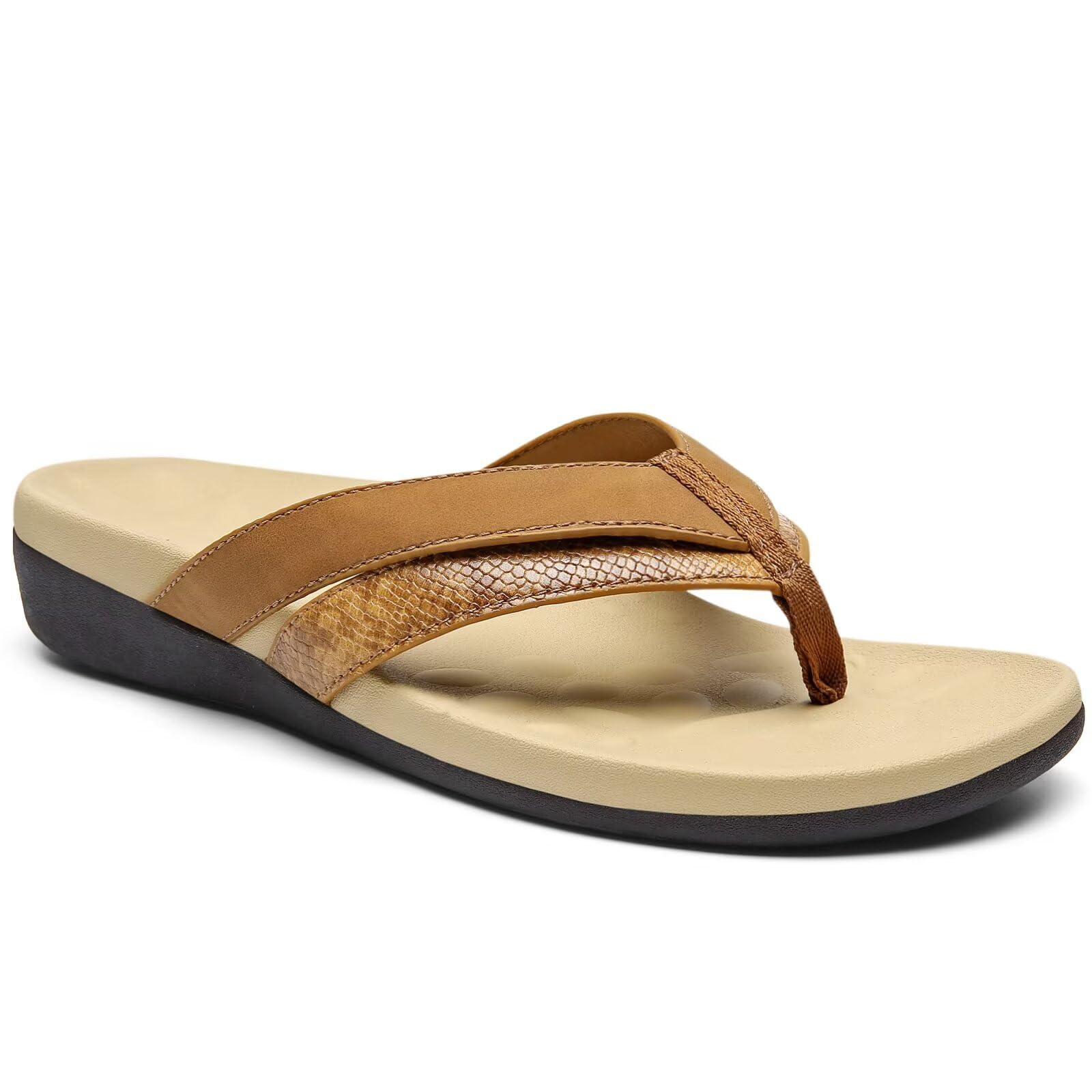 MEGNYA Flip Flops for Plantar Fasciitis Women Arch Support Inserts Womens Shoes with Arch Support Womens Flip Flops Sale Ladies Dress Sandals Womens Arch Support Sandals Size 7