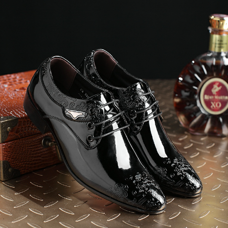 Luxury Black Leather Formal Oxfords for Men