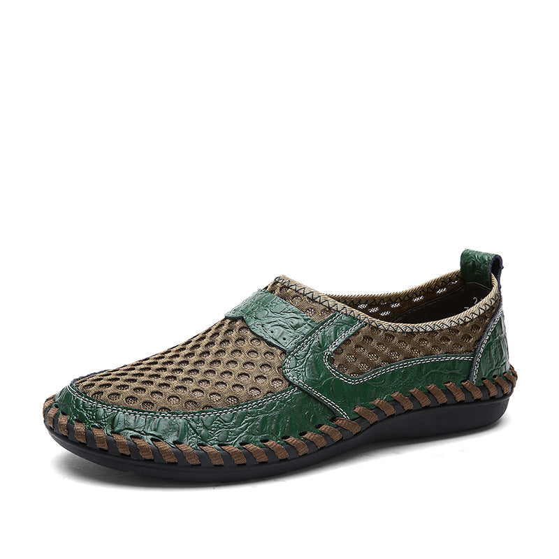 Men's Casual Slip-On Breathable Crocodile Sneakers