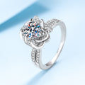 S925 Sterling Silver Moissanite Ring for Girls