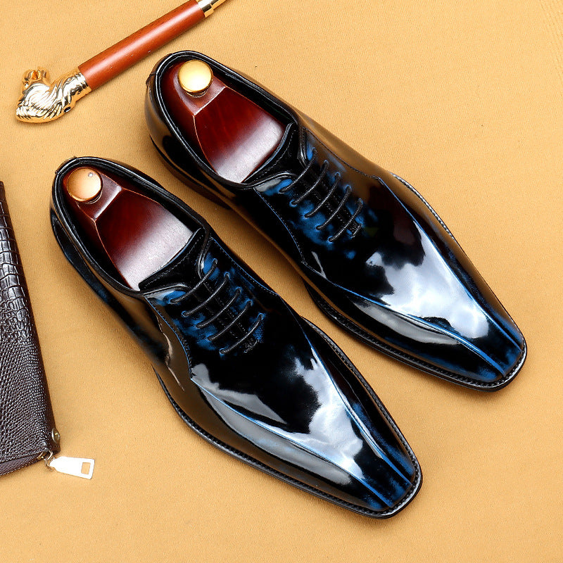 Men's Shiny Patent Leather Formal Oxford Shoes