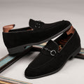 Men's Pointed Toe Frosted Leather Formal Shoes