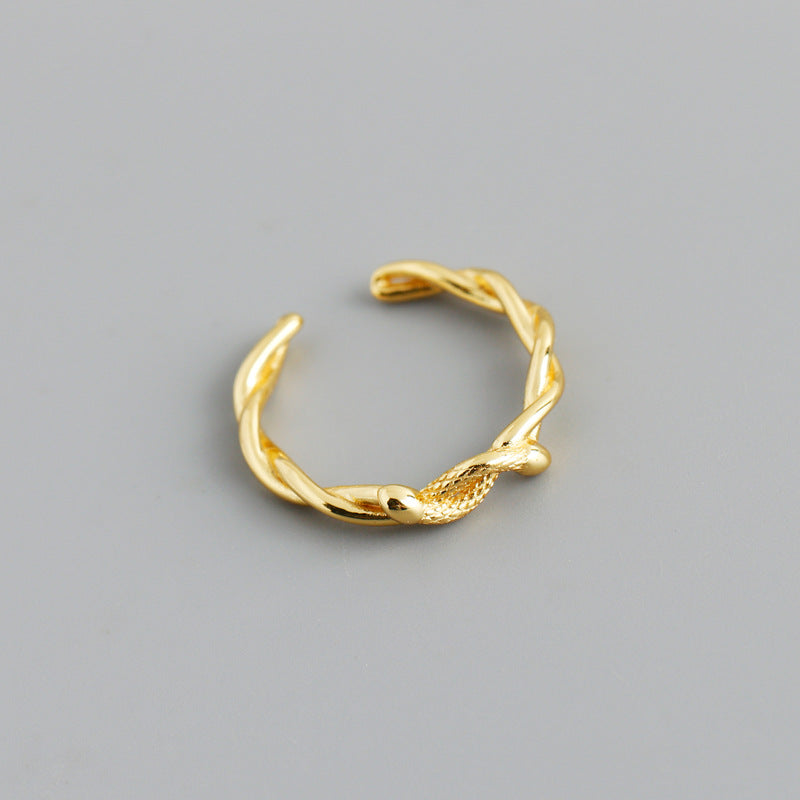 Fashionable Twisted Rope Snake Ring