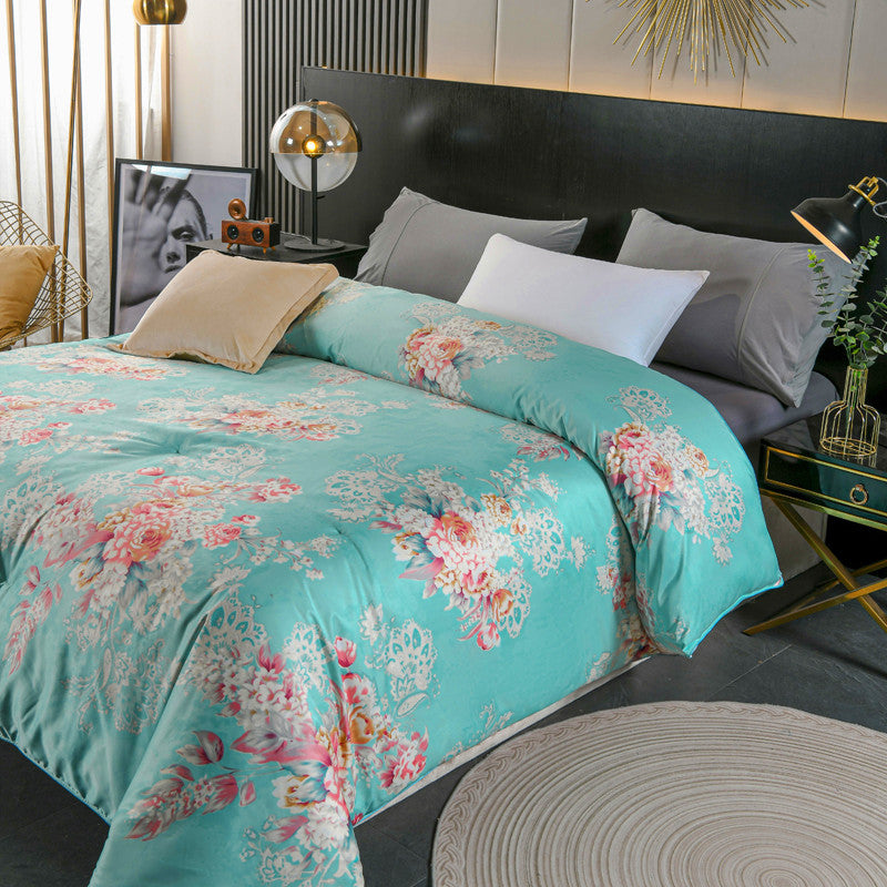 Silk Printed Silk Comforter for All Seasons, Wholesale