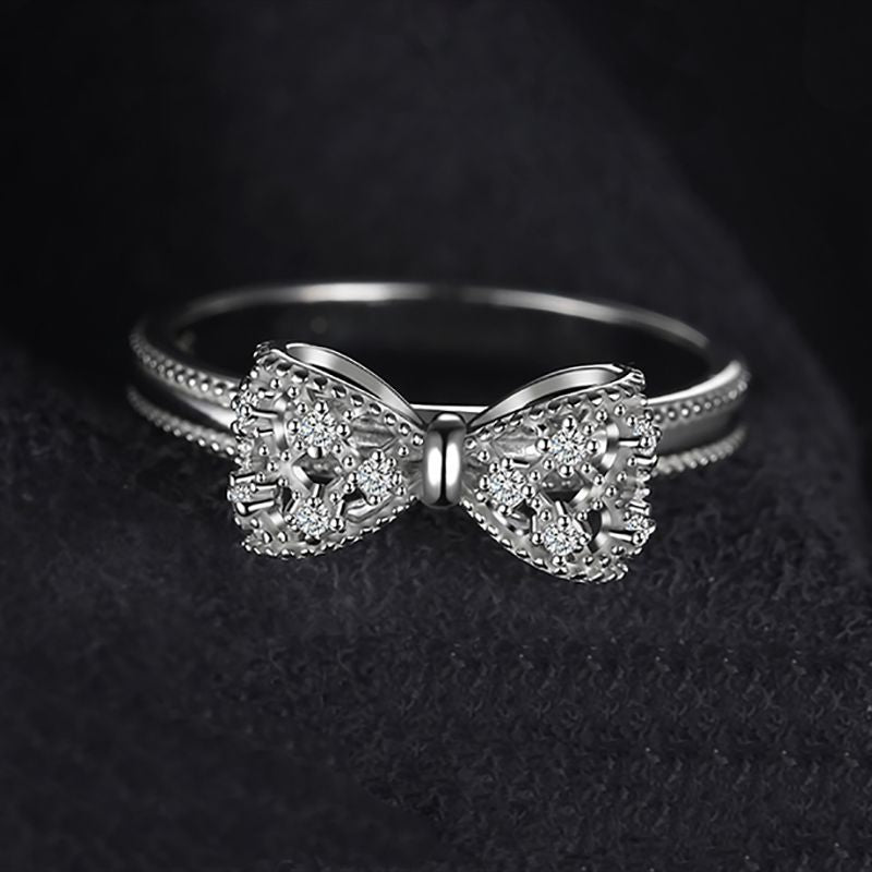 Chic Versatile Bowknot Ring for Women, Simple Style