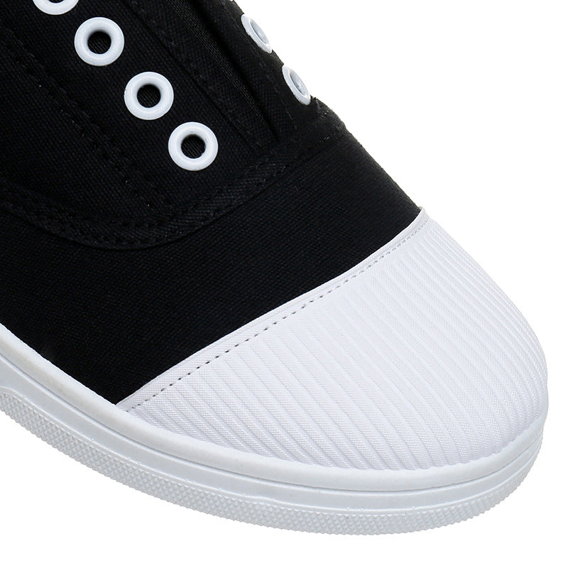 Low Top Canvas Slip-On Sneakers