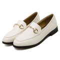 Chaussures Plates Polyvalentes - Baskets Blanches en Cuir Décontractées