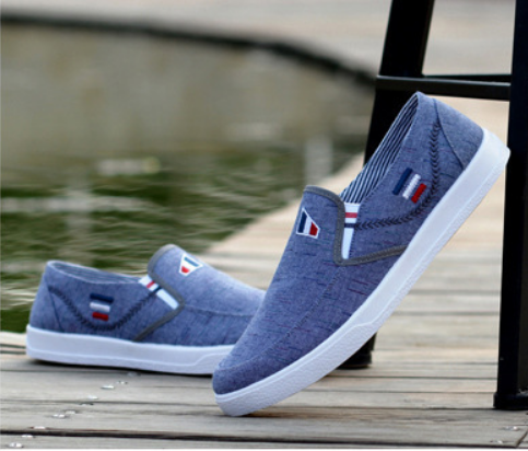 Breathable Men's Slip-On Canvas Shoes from Old Beijing