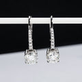 S925 Silver Earrings with 1 Carat Moissanite Stone