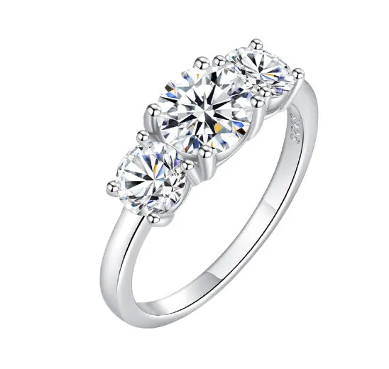 S925 Moissanite Sterling Silver Ring