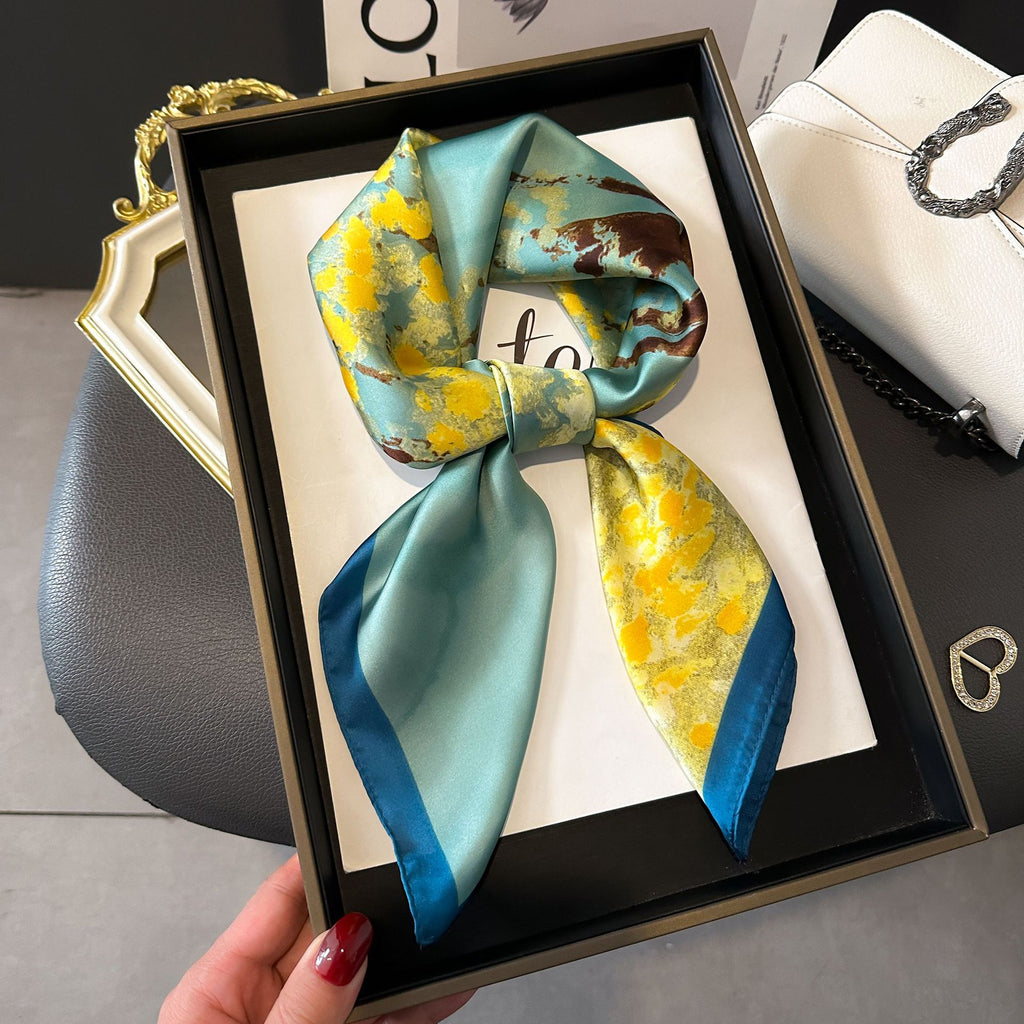 New Striped Silk Scarf - Stylish Professional Accessory