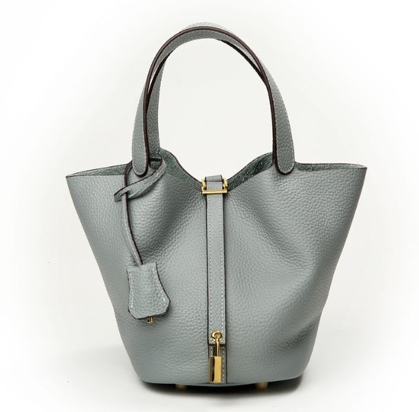 Litchi Texture Bucket Bag & Tote Bag Combo
