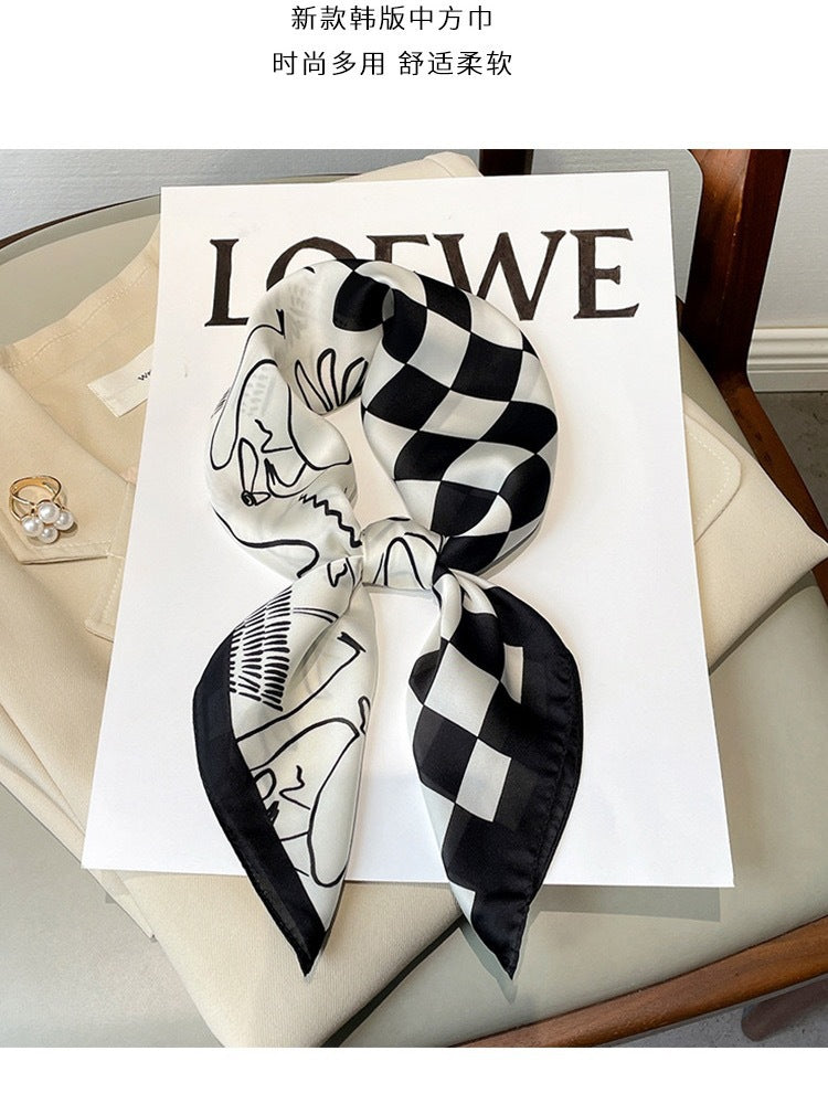 Stylish Spring Autumn Silk Scarf for Women