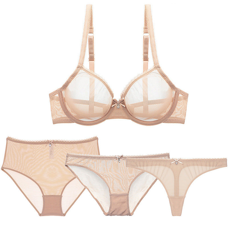 Varsbaby Sexy Transparent Mesh Lingerie Set (4 Pieces)