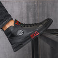 High-Top Men's Fashion Sneakers with Thick Soles