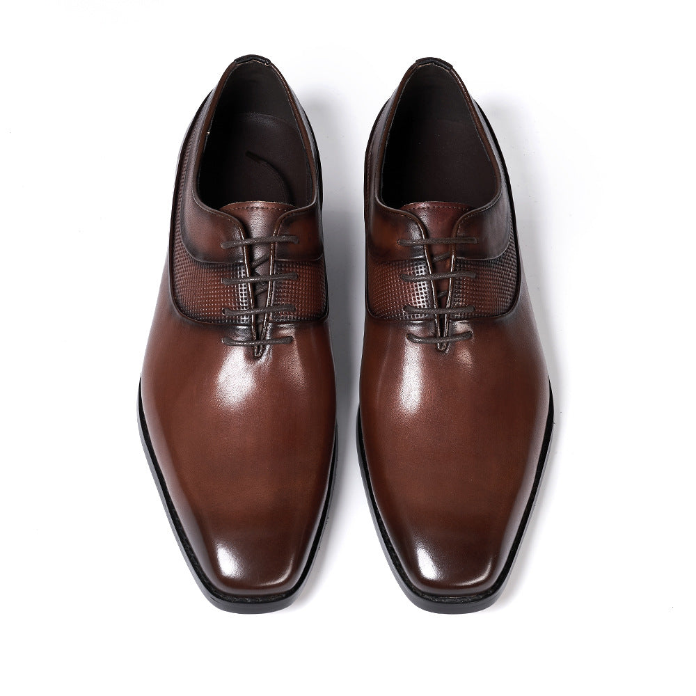 Pointed Toe Leather Shoes for Business Formal Wear