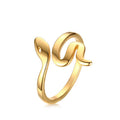 Fashionable Women's Stainless Steel Snake Open Ring