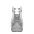 Silver Sequin Sling Dress for Women