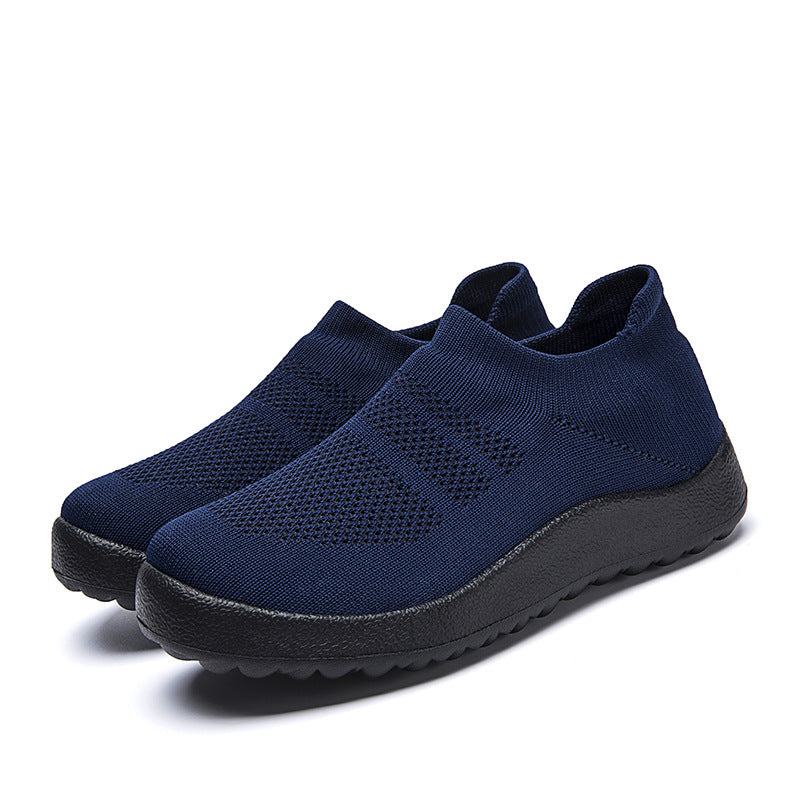 Men's and Women's Casual Flyknit Slip-On Sneakers