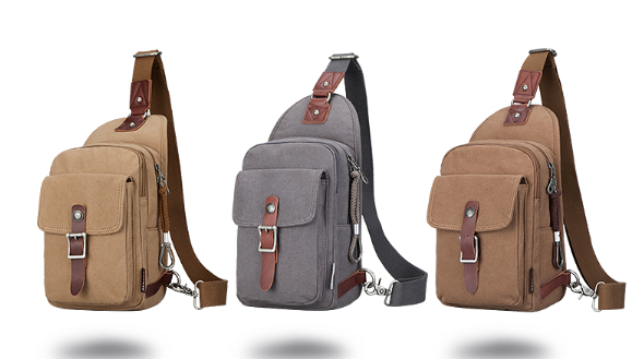 Men's Shoulder Bag, Digital Backpack, Canvas Chest Bag