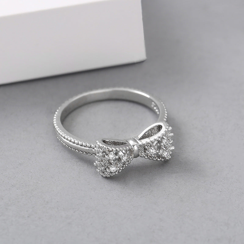 Chic Versatile Bowknot Ring for Women, Simple Style