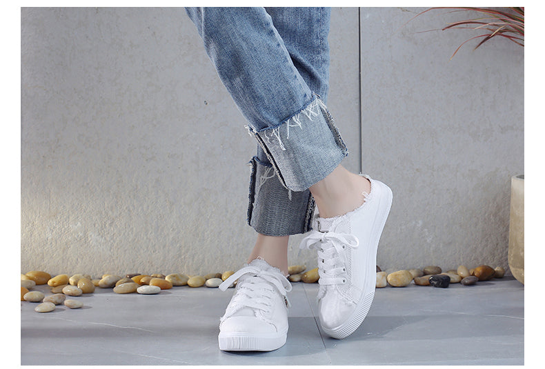 Nouvelles baskets estivales en toile à enfiler pour femmes