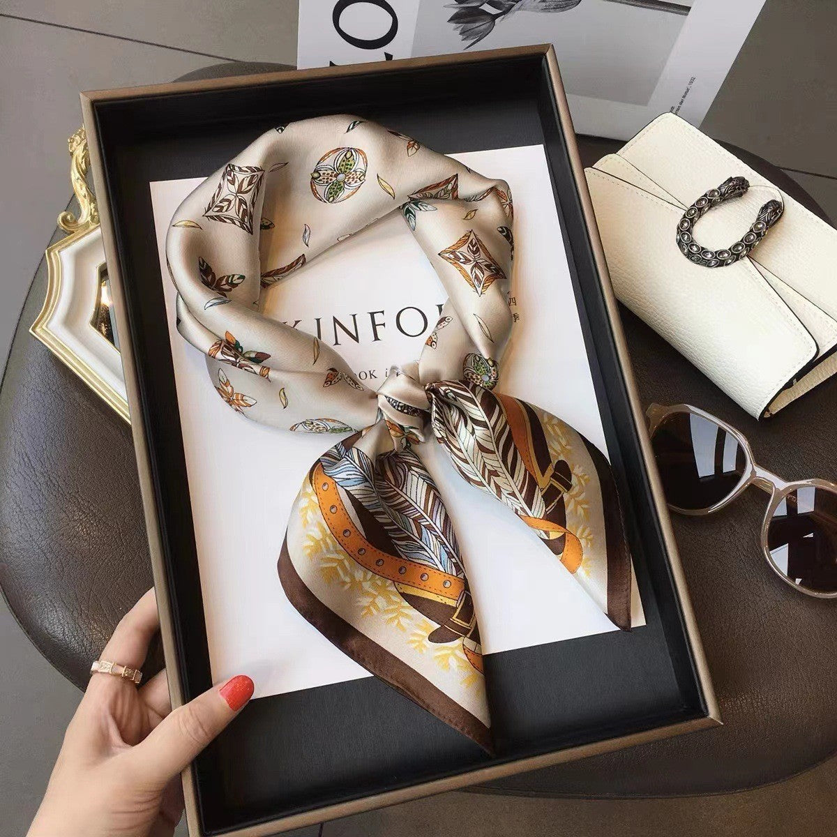 Stylish Spring Autumn Silk Scarf for Women