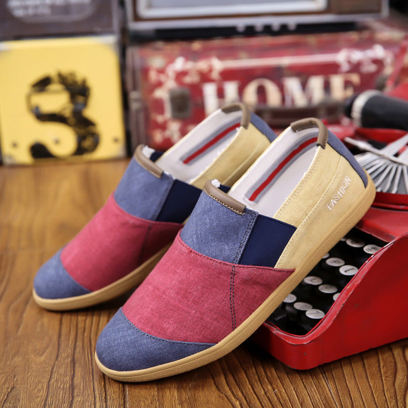 Men's Summer Breathable Canvas Slip-On Casual Shoes