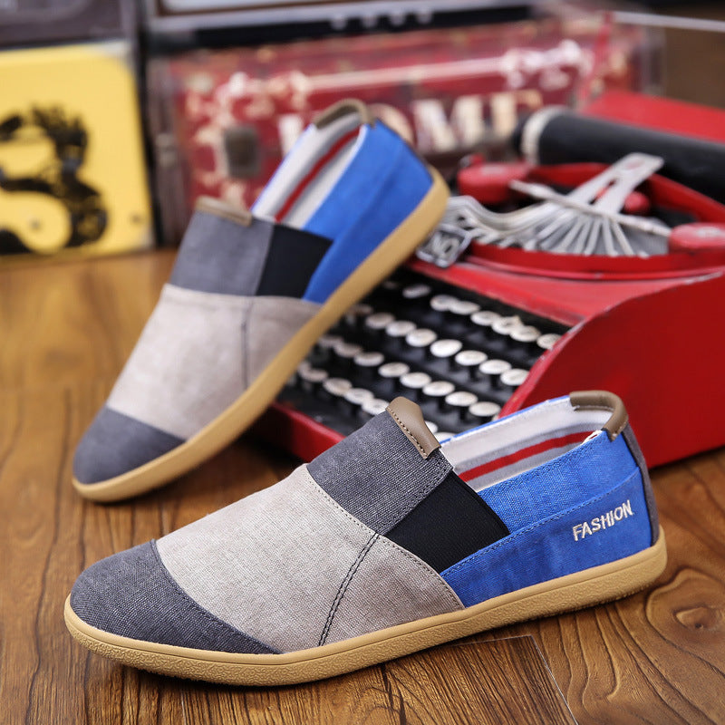 Men's Summer Breathable Canvas Slip-On Casual Shoes