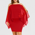 2019 Plus Size Bodycon Skirt, Solid Color Off-Shoulder